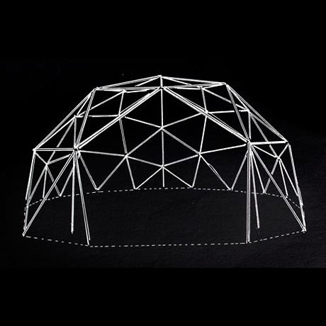 wireframe Image of geodesic dome