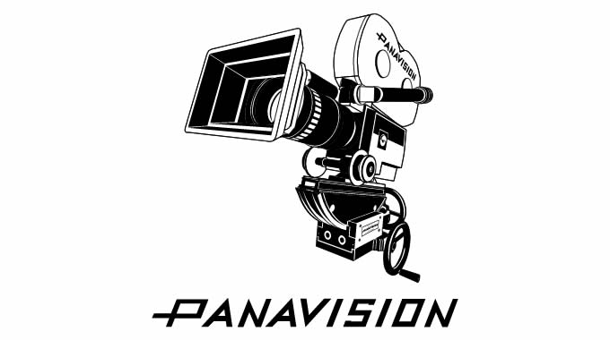 Final 3d Illustration of a panavision camera with logotype